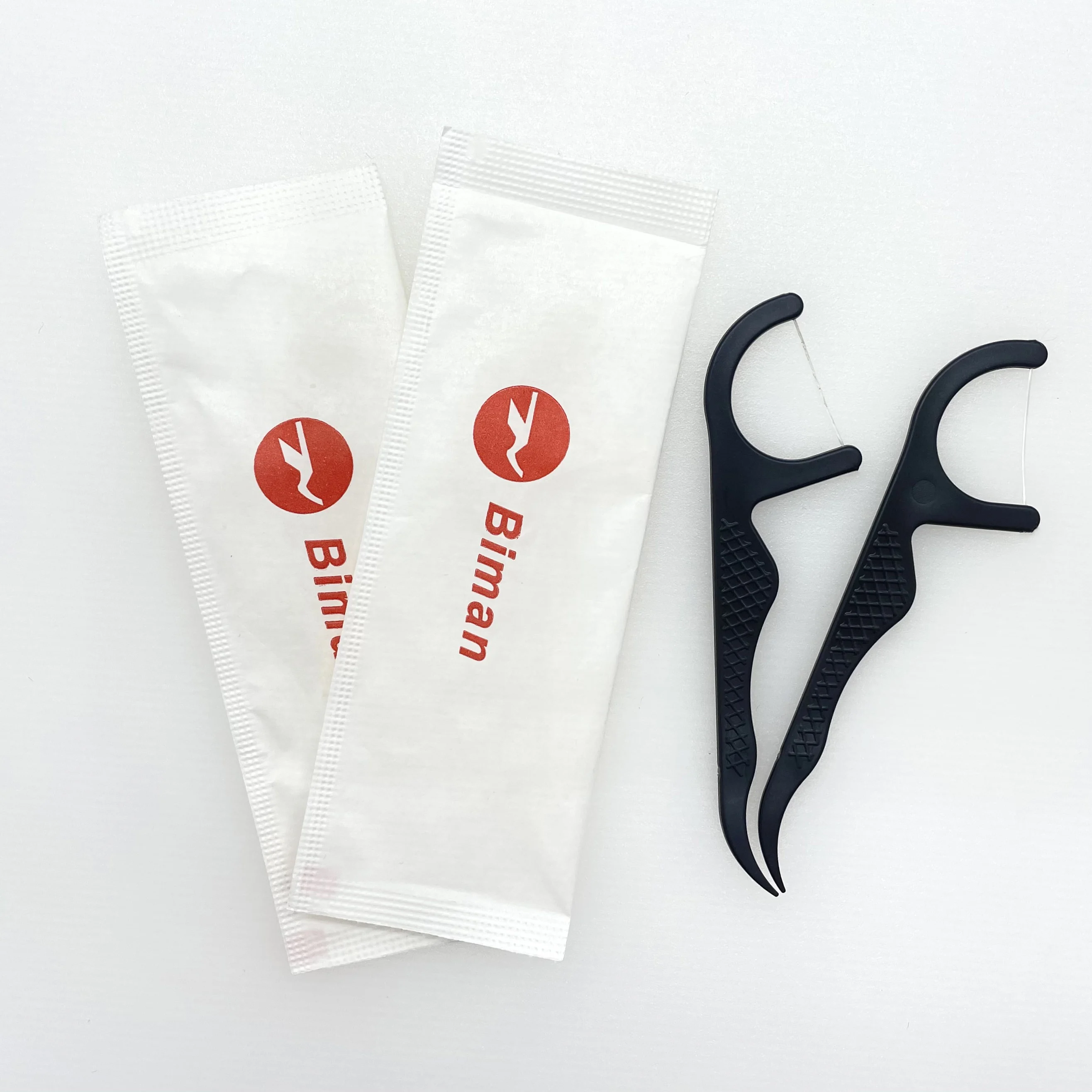 Biodegradable Tooth Cleaner Plastic Angled Toothpick Teeth Flossing Bulk Flat Dental Floss Stick Picks