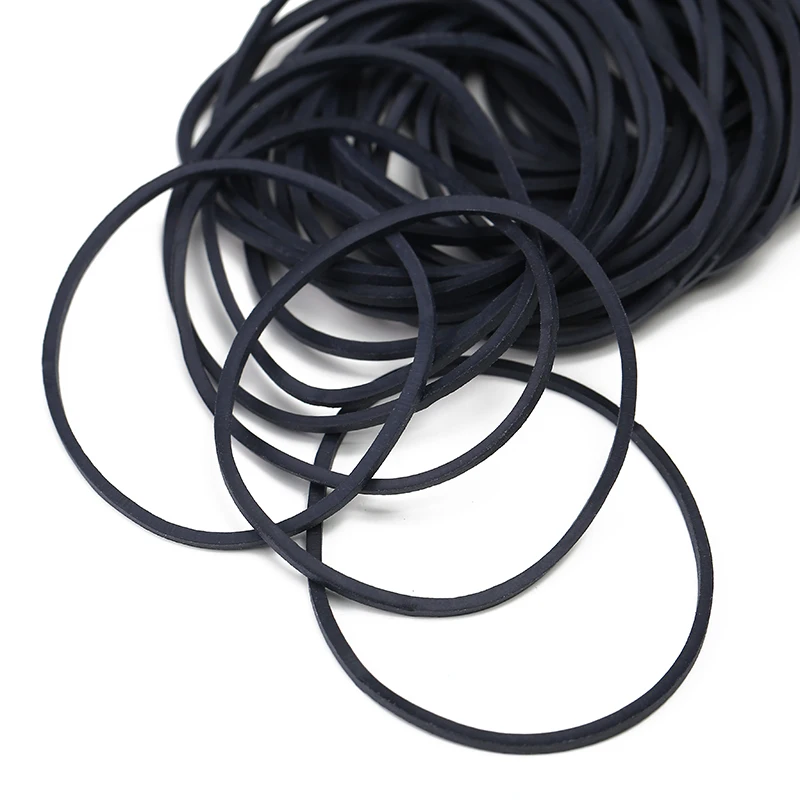 Factory Directly Sale Anti-aging Rubberband Manufacture Diameter 1.5cm Elastic Black Rubber Bands for Agriculture Office Money