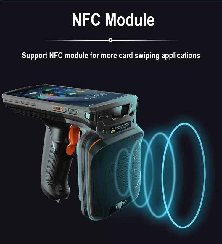 UROVO Pistol Grip Android Mobile PDAs Barcode Scanner  Long Range Handheld UHF Rfid Reader for Warehouse Inventory