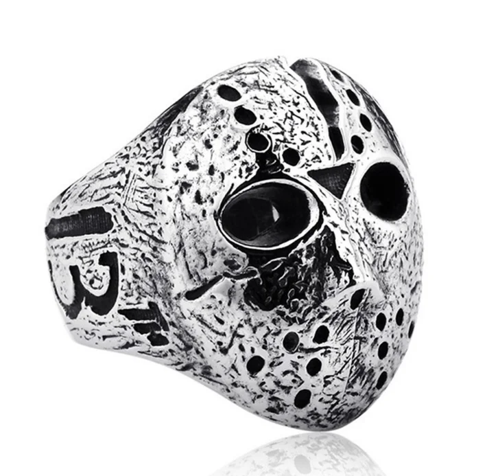 Cheap Price Unique Design Brand Antique Clown Face Stainless Steel Rings Men Rings