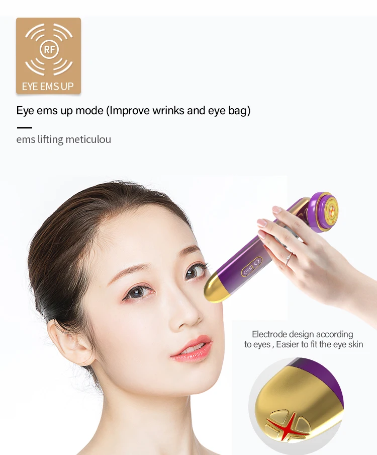  Hot products Skin Rejuvenation Ionic Photon 1.8MHz radio frequency galvanic microcurrent facial massager led skin