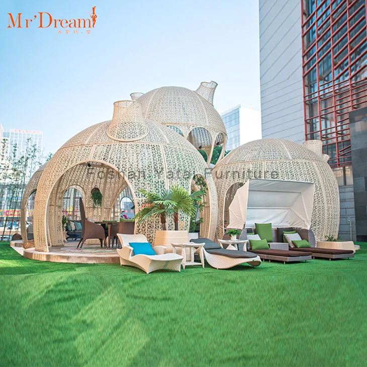 Mr Dream Outdoor Furniture Beautiful Babylon for Summer House Garden Gazebos Powder Coated Aluminum Frame 8-10 Years Not Support