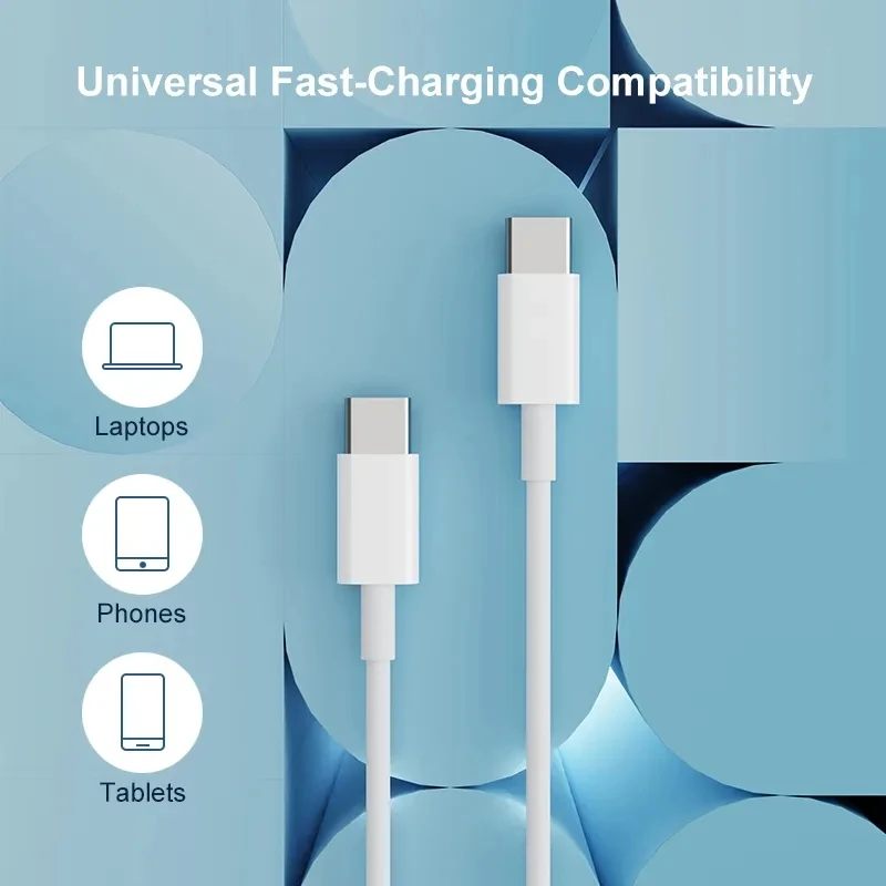 20w/40w/60w/100w 3A Fast Charging Data Cable USB Type C to Type C PD Charging USB Cable 2m for Macbook