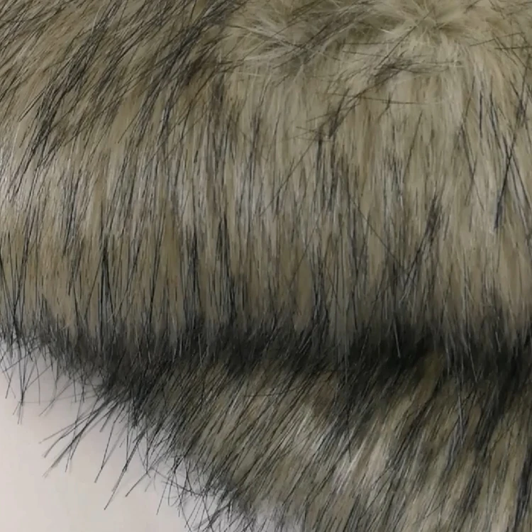Дешевая напечатанная на заказ Полиакриловая длинная ворсовая ткань из искусственного лисьего меха для одежды и подушек