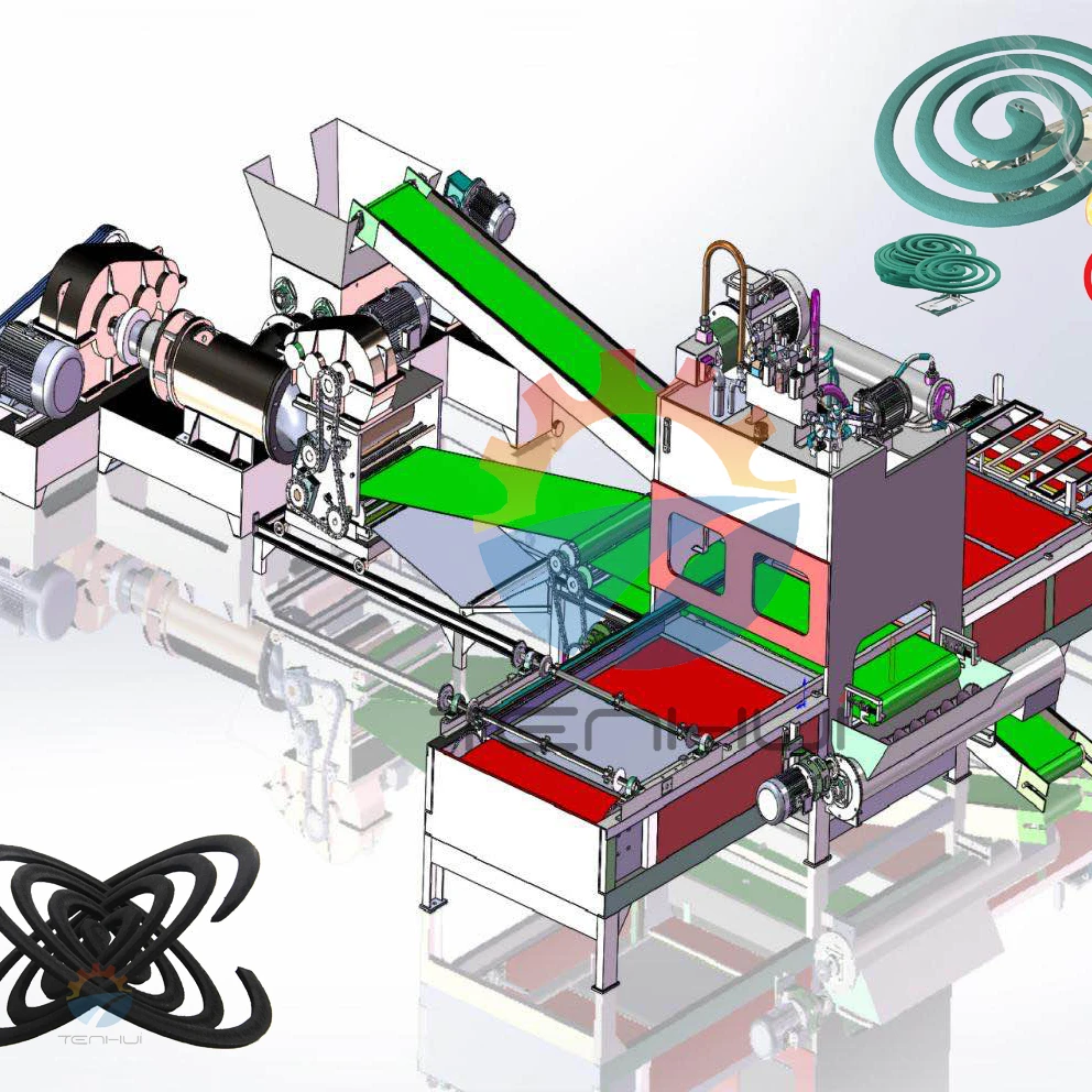 Mosquito-repellent incense machine production line/full automatic mosquito coil making machine/wood powder mosquito coil machine