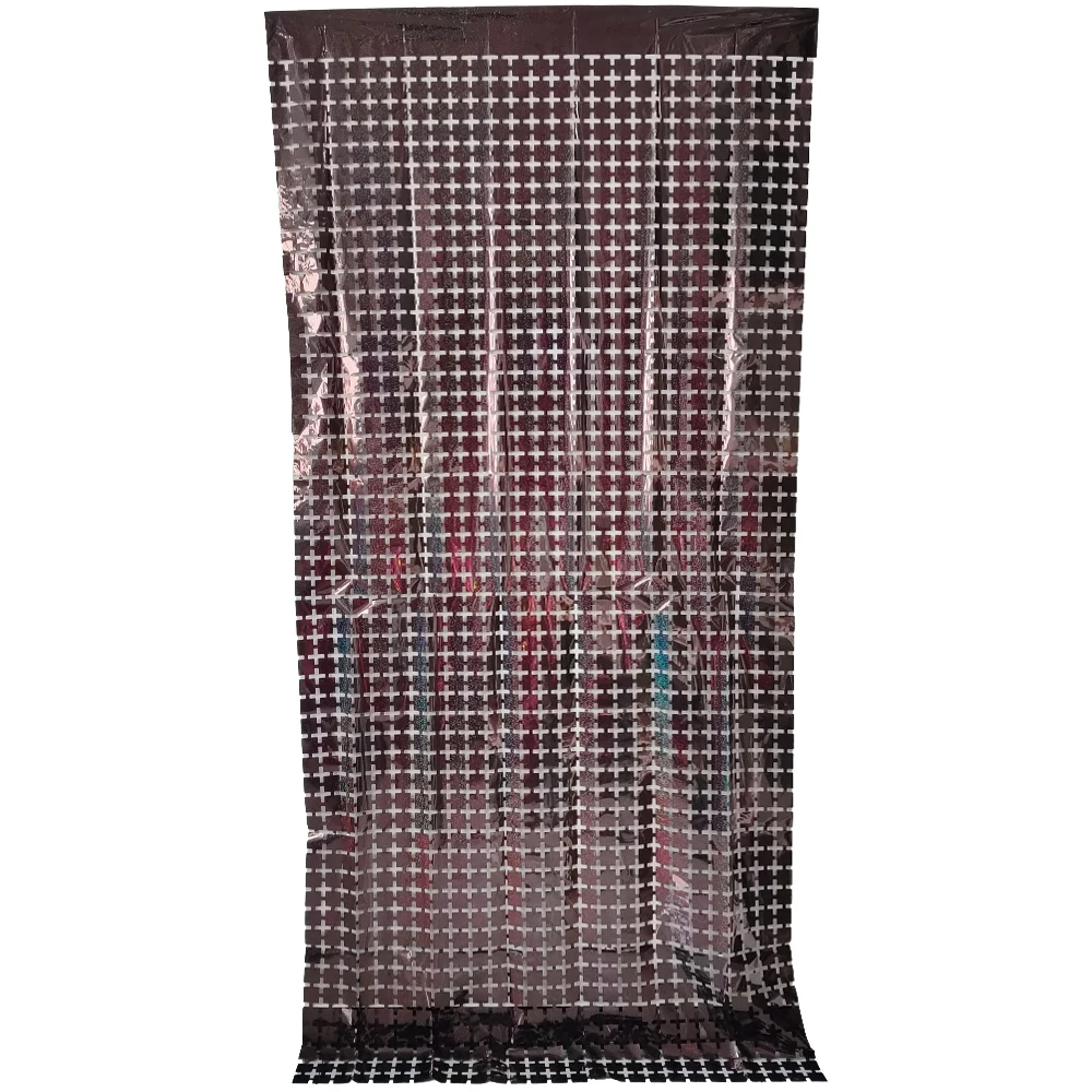 Metal laser small square curtains for photo background wall decoration at carnival bachelor party provided by China factory