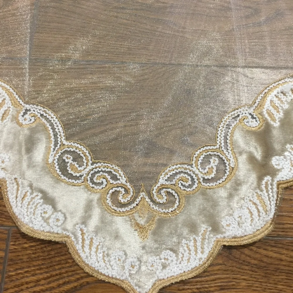 Embroidery Fabrics Good Price of The Velvet Home Textile Woven Mesh Fabric Lightweight Best Price in High Quality Sheer 280 Cm