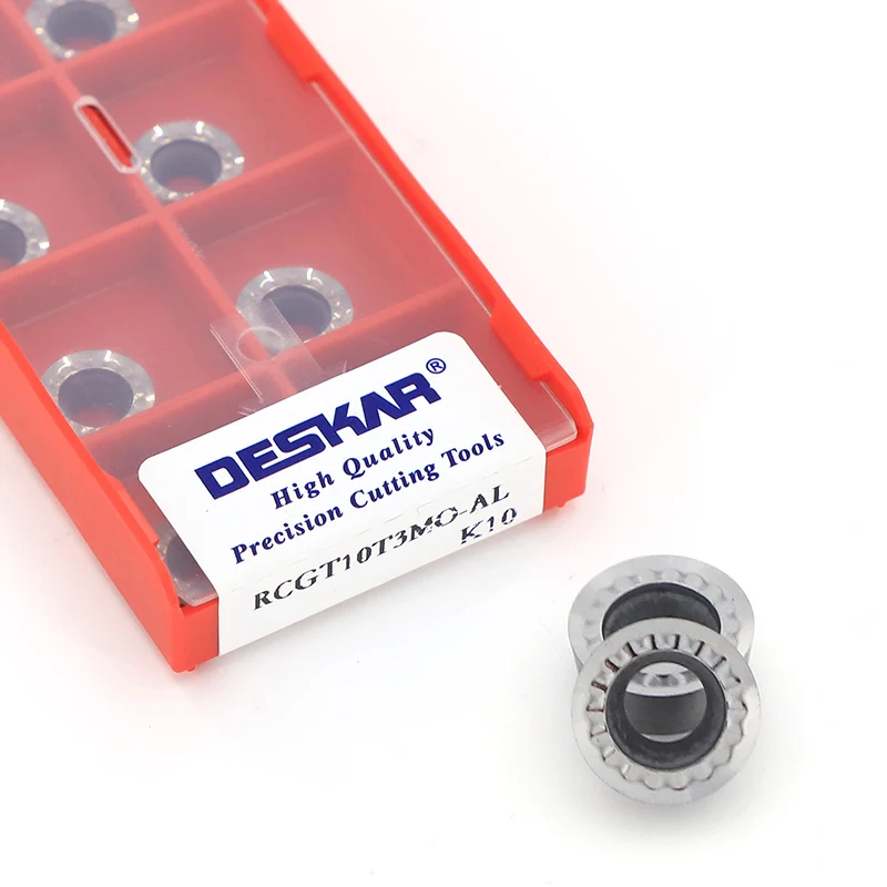 Deskar RCGT10T3MO-AL K10 токарный станок с ЧПУ для резки лезвия вероятности алюминиевый подвергая механической обработке