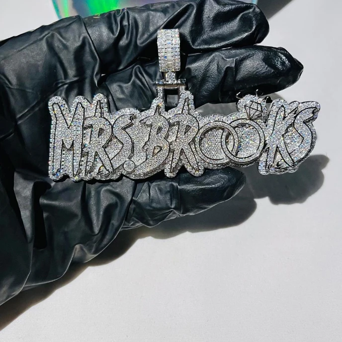 Fine Jewelry 925 Sterling Silver Hip Hop Jewelry Pendants Men Hip Hop Jewelry Pendants For Artist