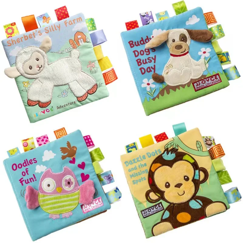 Baby Cloth Book Preschool Education Three Dimensional Embroidery Soft Chewable Durable Classic Color Cloth Book
