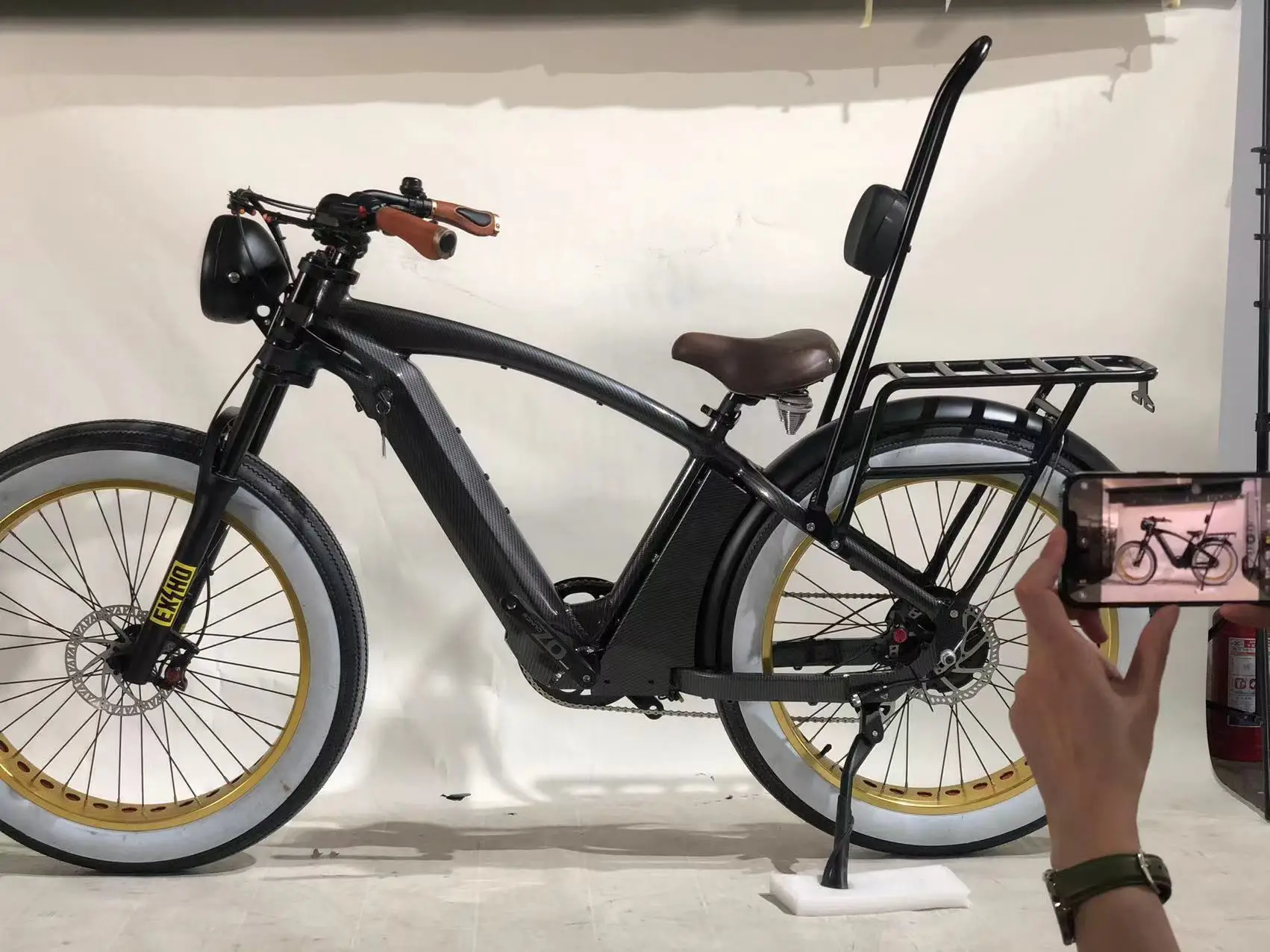 48v 750w Full Suspension Ebike Lithium Battery Electric Fat Tire Cargo Bicycle For Adults