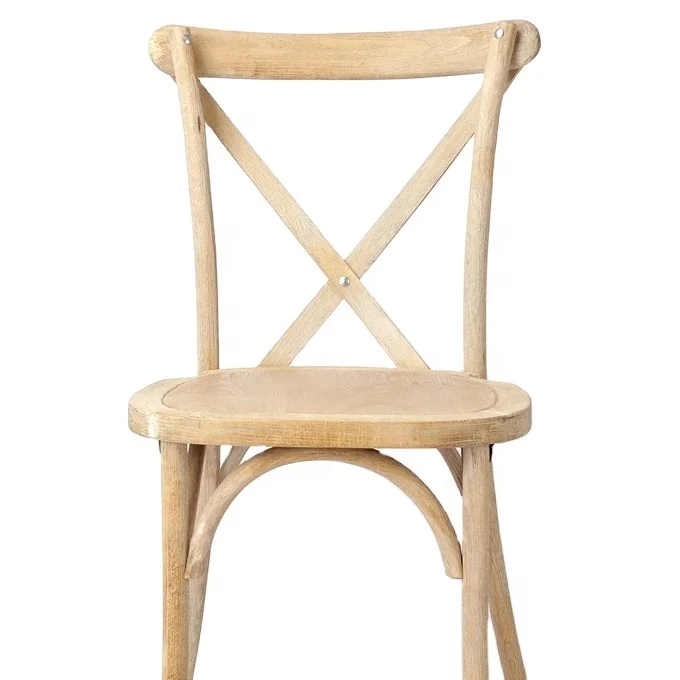 Outdoor Beech Wood Rustic Cross Back Chair Wedding Dining X Chairs