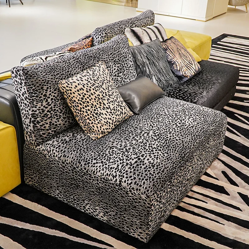 Modenfili Contemporary Modern Luxury Lounge Villa Home Furniture Living Room Sofas Leather Sectional Modular Sofa Set