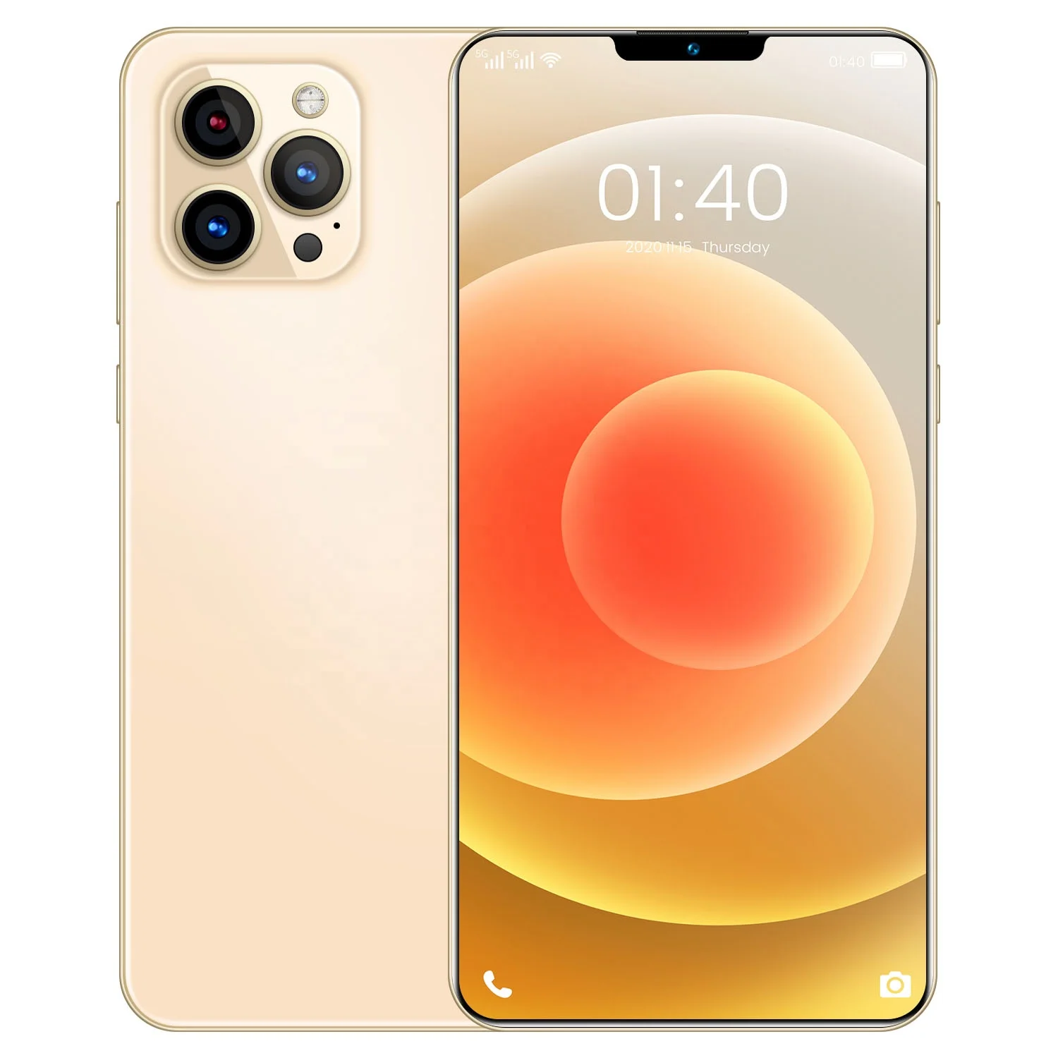  Phone12 Pro Max мобильный телефон 512GB для распознавания лиц и отпечатков пальцев Разблокировать сотовый Поддержка Двойная sim-карта двойной режим ожидания смарт-чехол