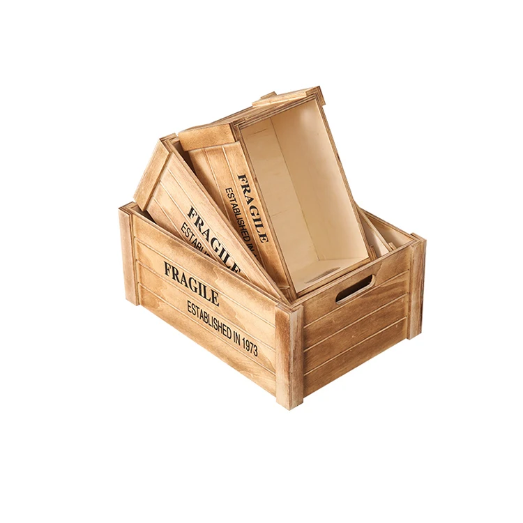 Wholesale Cheap vintage handmade rustic wooden fruit crates for sale cheap wooden crates wholesale