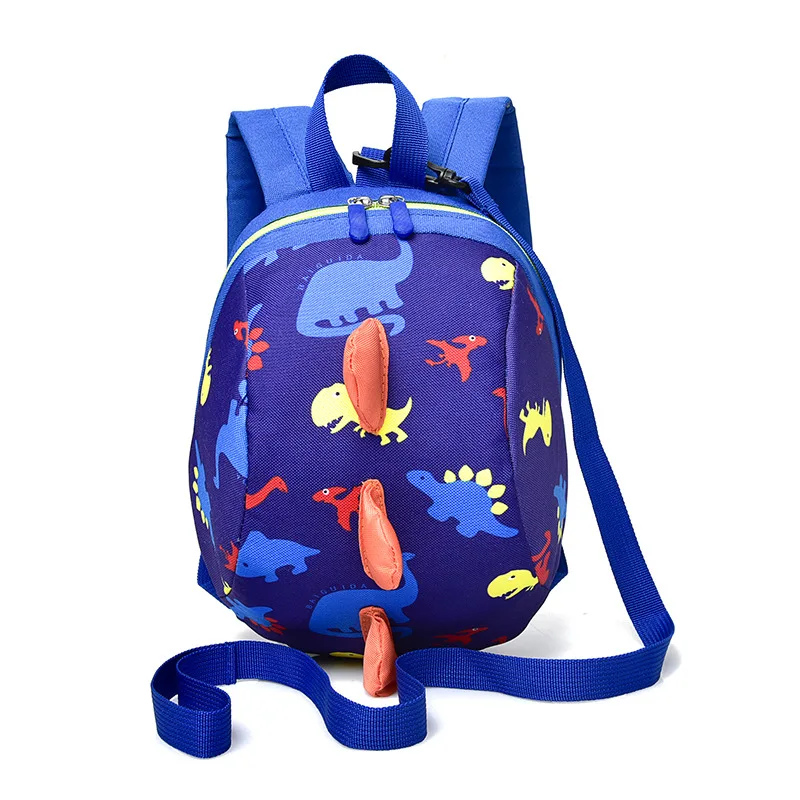 Large inventory anti lost dinosaur cute monster plain color kids backpack