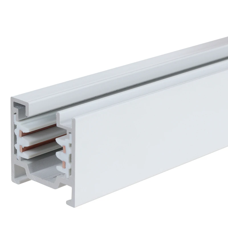 4 Wires Track 3 Circuits Lighting Led Track Square 90 Modern Aluminum Alloy  16A Luminous Electric Rail