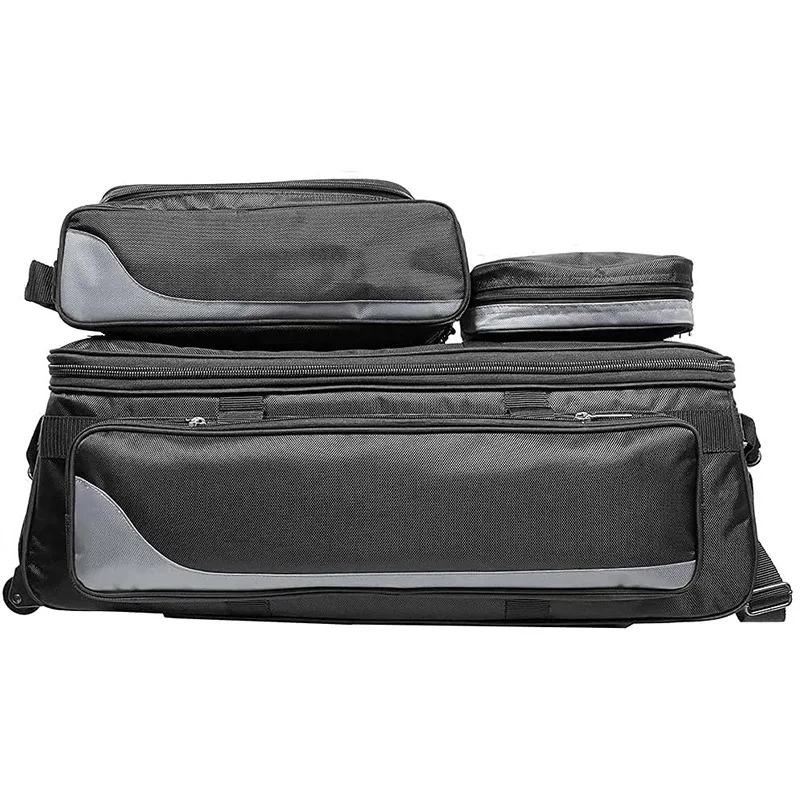 High Quality OEM Custom Wheel Trolley 3 4 Four Roller Bowling Balls Bag Tote