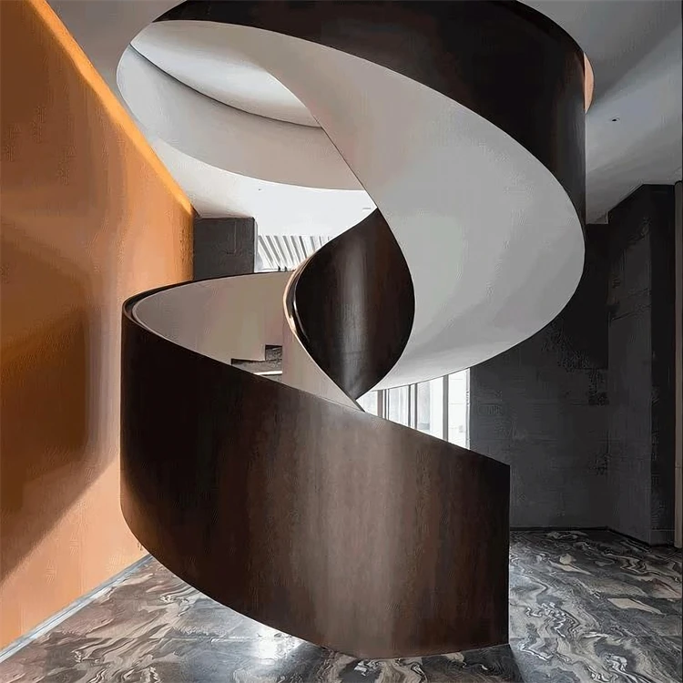 Modern style villas  indoor  spiral stairs with competitive price  spiral marble stairs tread design