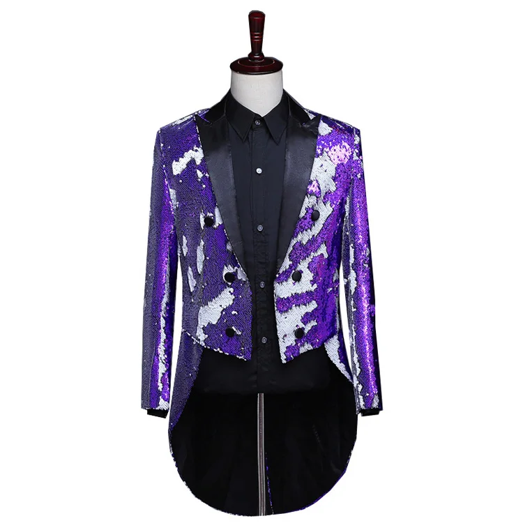 New Design Tuxedo Men Suit Dress with Glitter Designer Sequin Jacket Slim Fit Evening Blazers for Men