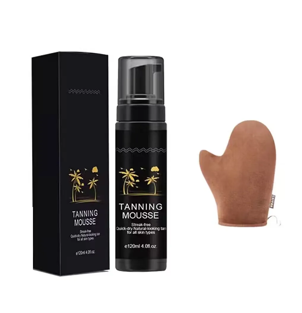 New arrival Wholesale private label Tanning Mousse streak-free quickly-dry natural-looking tan for all skin types