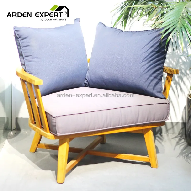 New Arrival Courtyard Club Chair Garden Set All Weather Teak Wood Armchair