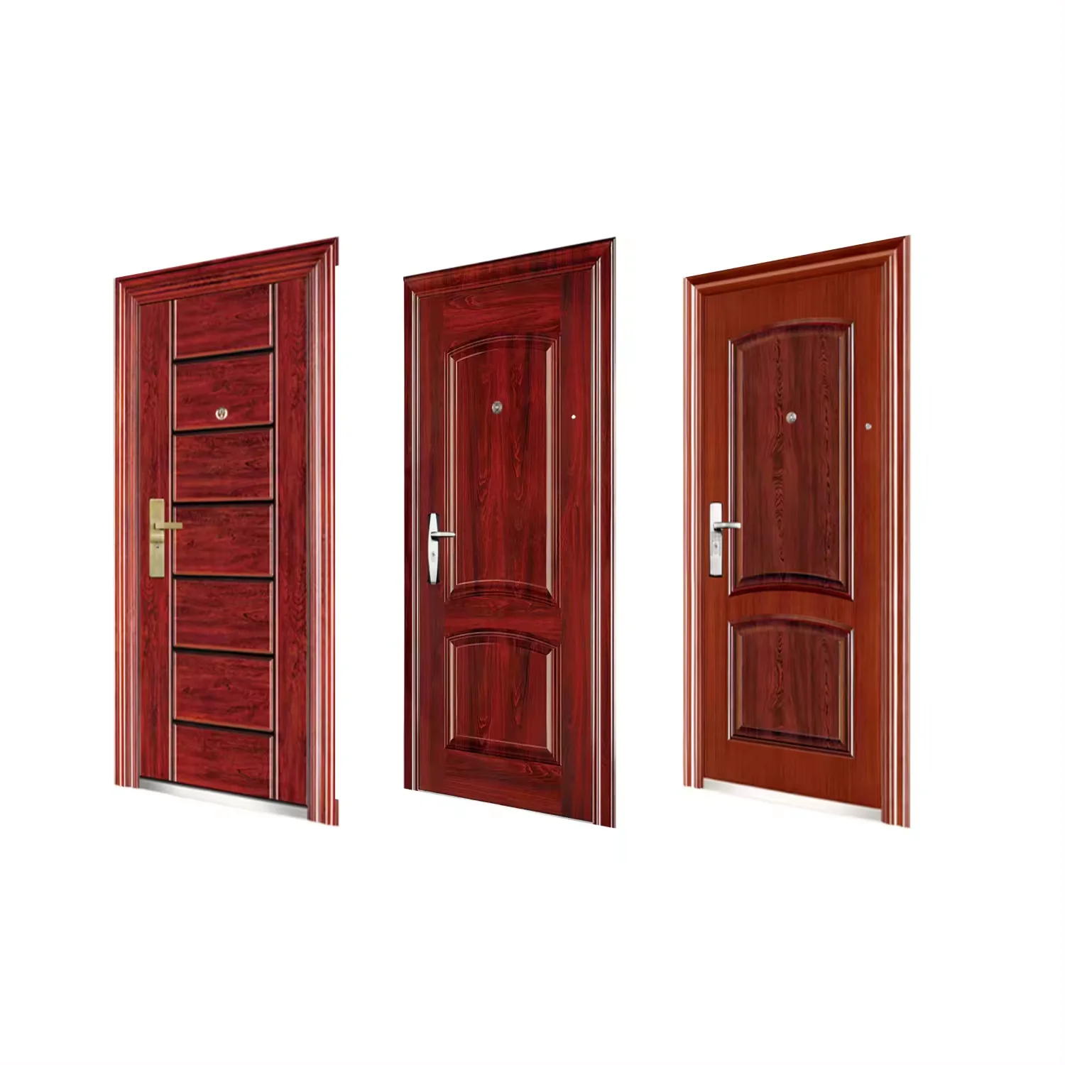 Main Entrance Door Design Exterior Luxury Steel Modern Entry Door Anti-theft Door for Home
