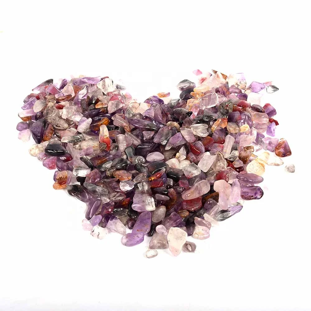 Wholesale Natural Gemstones Aurora Crystal Gravel Polished Irregularly Tumbled Stones