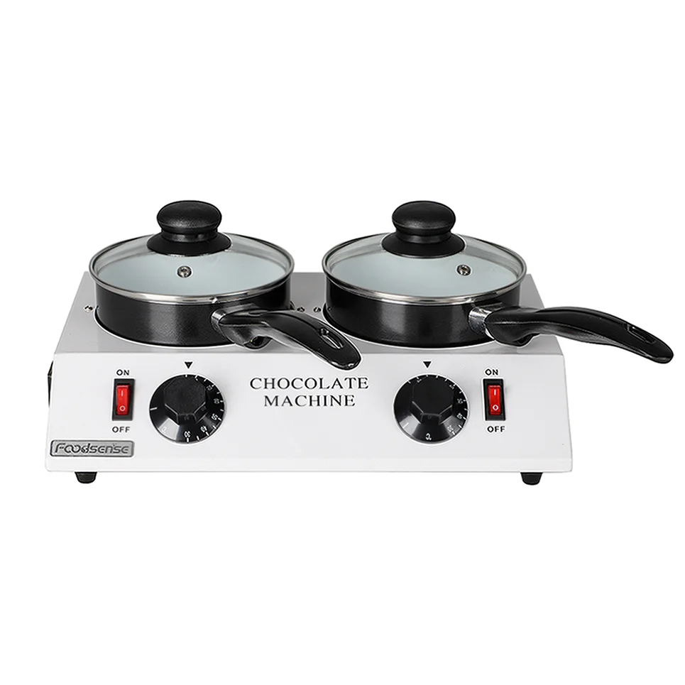 Electric Chocolate Melter  Hot Chocolate Melting Tempering Machine Double Pots Capacity