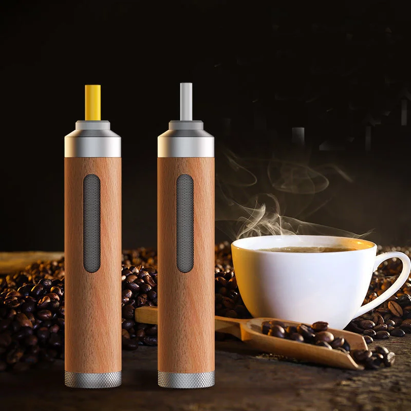 New Luxury custom logo big Ashtray Portable Smokeless Wooden Car Cigarette Handheld Ashtray with Gift Box