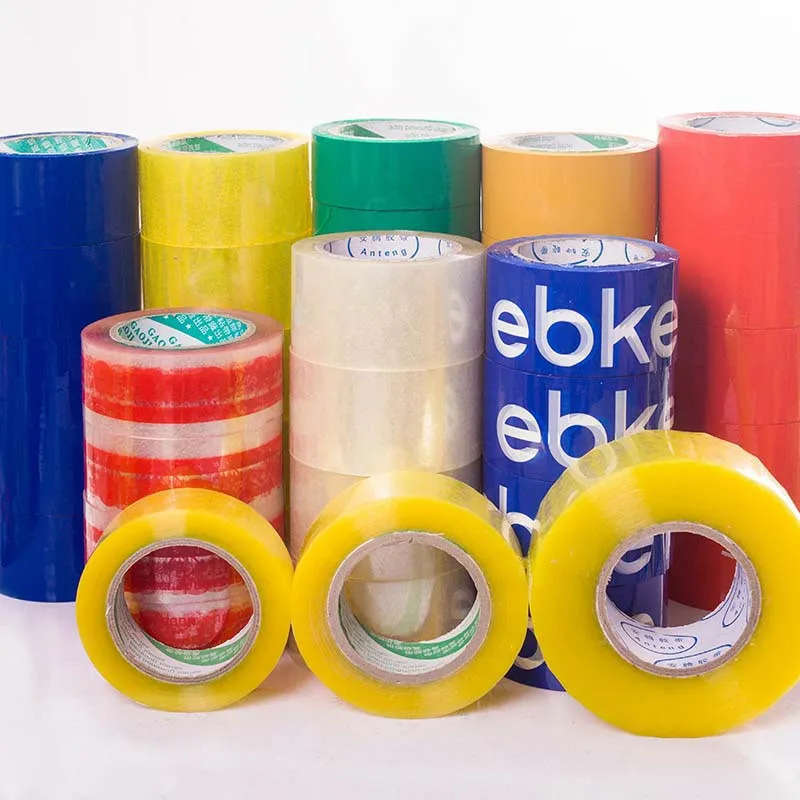 Sticker Printing Personalised Opp Jumbo Roll Brown Color Clear Bopp Customizable Logo Printed Packing Tape