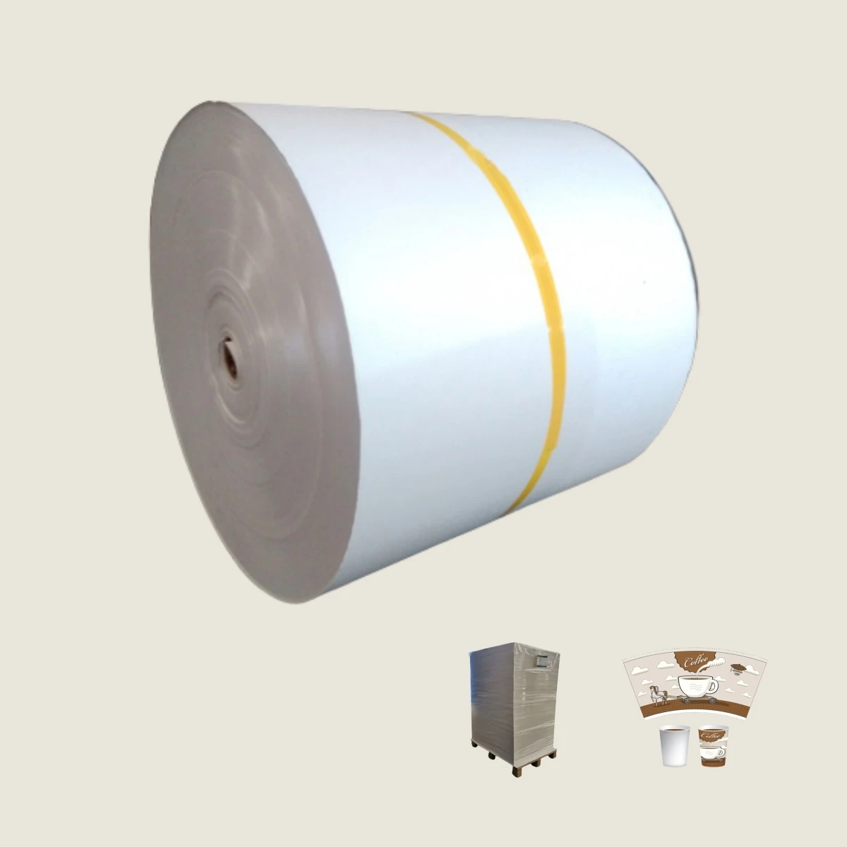 Raw Materials Single/double Pe Coated Paper For Disposable Paper Cup Container Maker In Roll paper cup roll raw materials