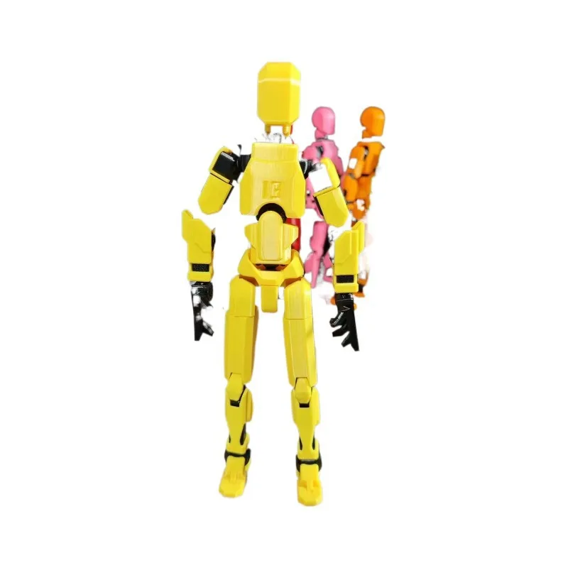 Plastic Assembly Changeable Dolls Mini Building Block Figures with Multi Joint Movable Body Parts Little Robot with Toy Weapons