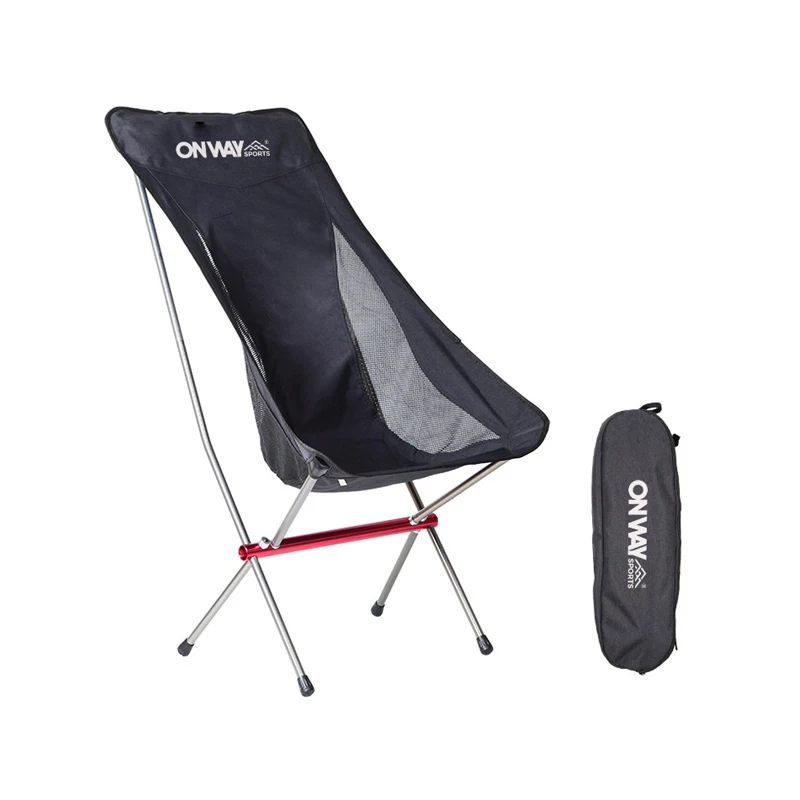 Custom Ultralight Small Pack Size Outdoor Modern Kids Foldable High Back Fishing Camp Moon Chair