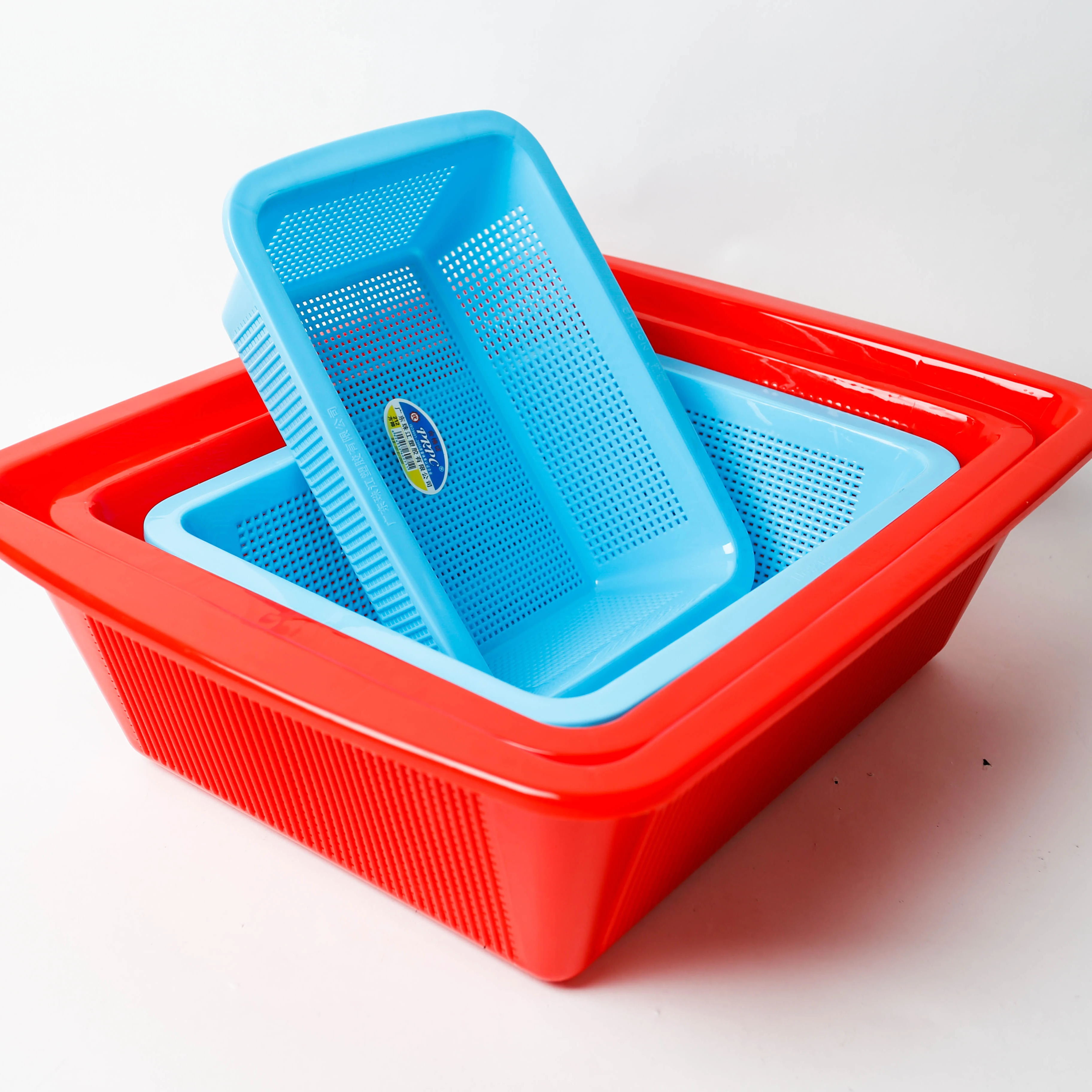 Household items Customized color plastic pp strong rectangular Sieves And Strainers Rice Washing for kitchen