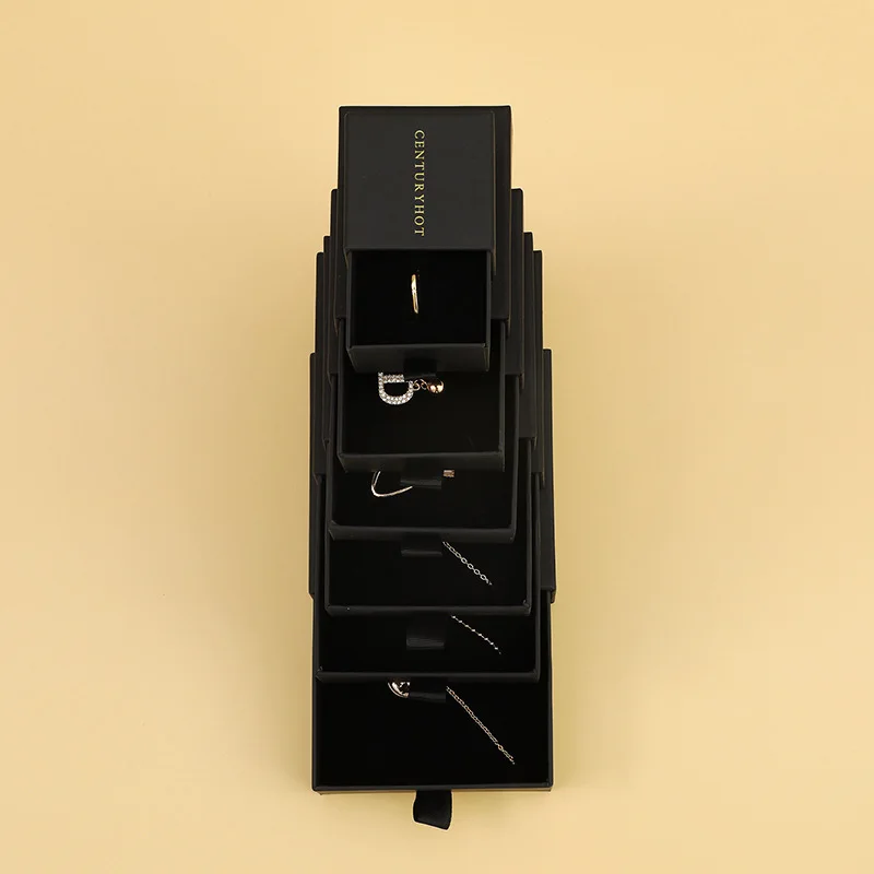 Luxury Custom Pink Color Matte Gold Foil Stamping Logo Rigid Ring Round Tube Gift Packaging Jewelry Box With White Sponge Insert