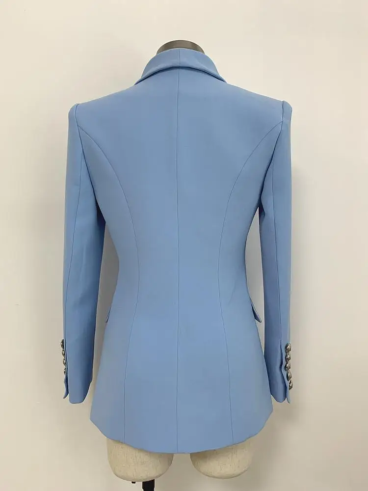 2020 new arrivals long sleeve double -breasted  shawl collar embellished ladies blazer