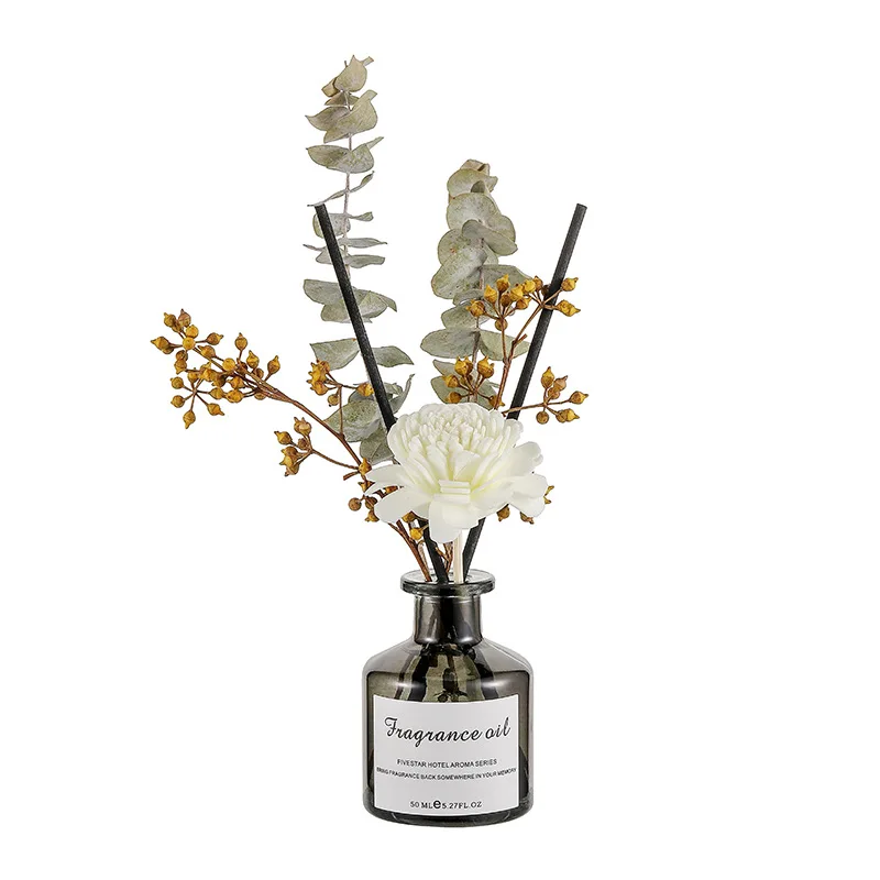 Wholesale Luxury Scented Essential Oil Reed Diffuser Bottle Home Fragrance Gift Set Weddings Easter; Handmade Glass Novelty Gift