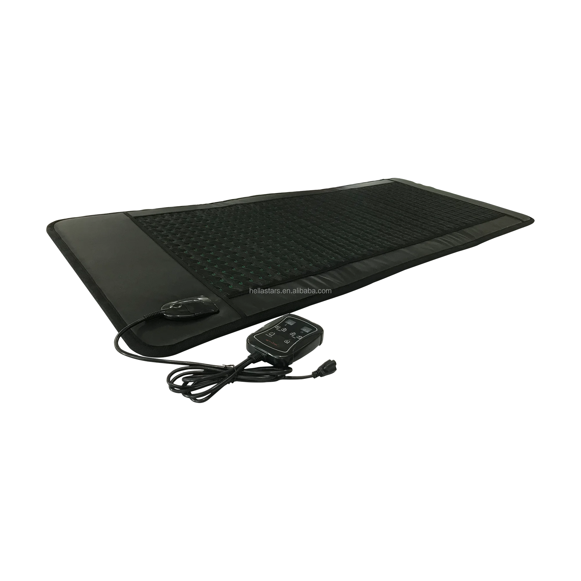 2022 OEM ODM far infrared heating yoga mat pemf magnetic therapy mat heated mattress with carry bag tourmaline stone