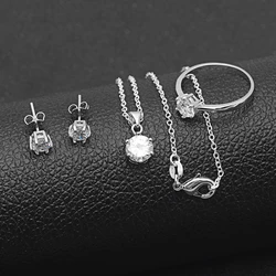 Women Wedding Jewellery Set Plating 925 Silver Designs Best Selling Wholesale Fashion Dubai Jewelry