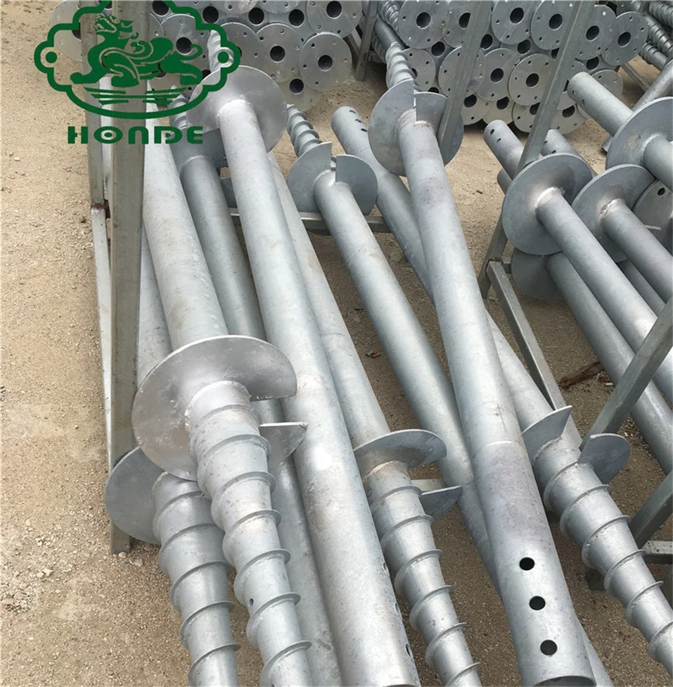 Ground Screw Pole Anchor Foundation For Ground System