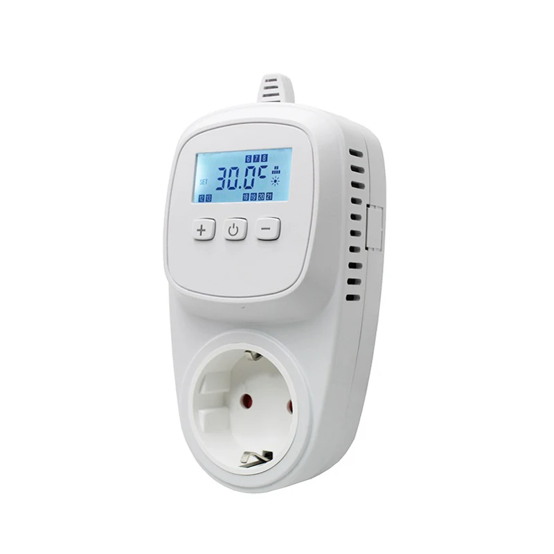 Telin AC208 Weekly Programmable Radiator Controller Wireless Radiator Thermostat In The Socket Smart Plug In Thermostat Plug