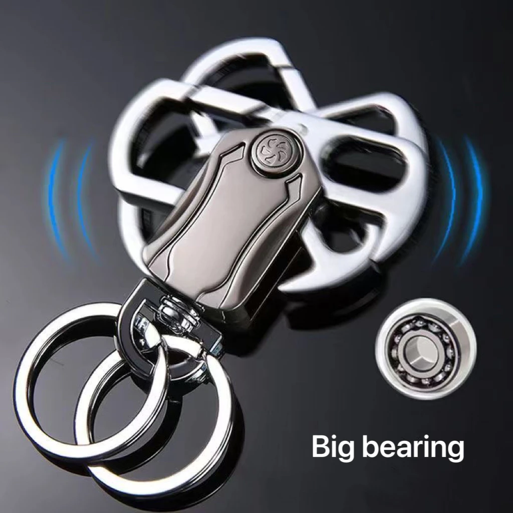 Creative Gyro Metal Keychain Customized Logo Cell Phone Holder Keychains for Promotional Gifts Bottle Opener Clasp Key chain