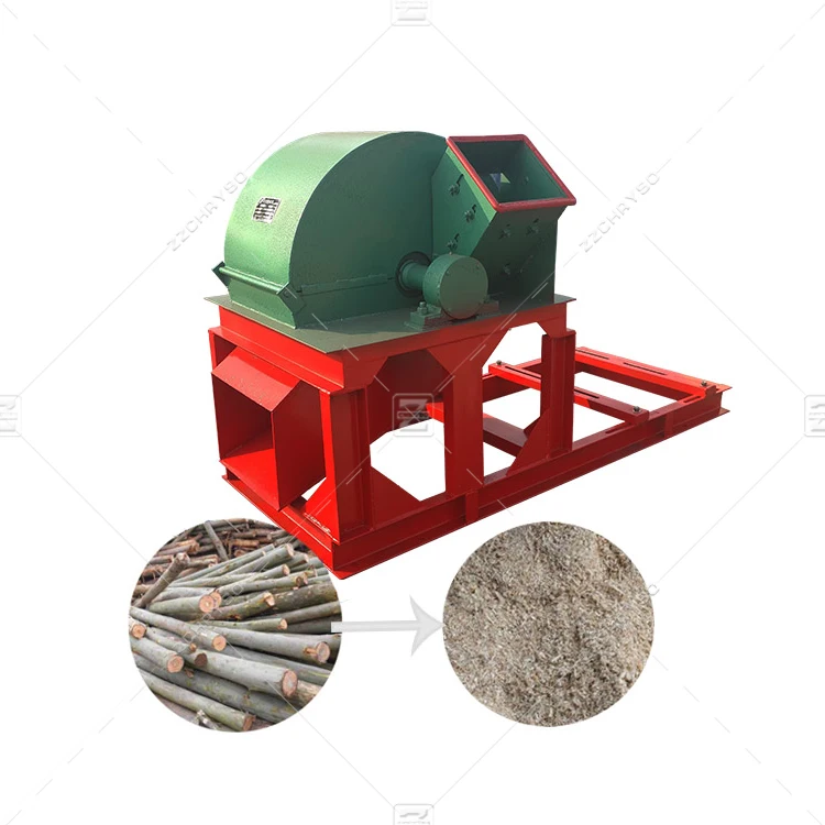 Small Mobile Wooden Crops Waste Recycling Crushing Machine Wood Logs Crusher Corncob Shredder Wood Sawdust Powder Making Machine