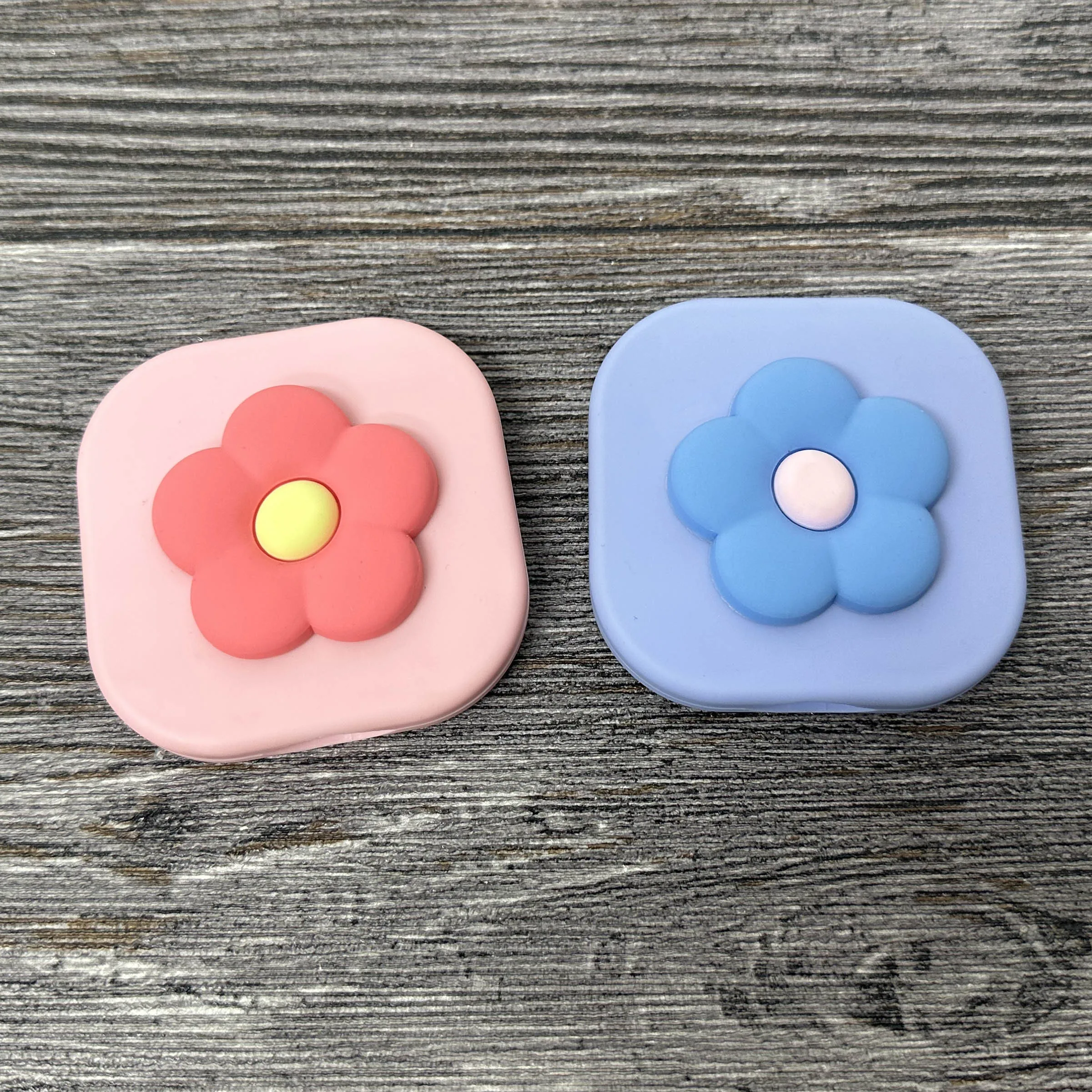 New Design PVC Sticker Rubber Coating Makeup Mirror, Square Double Sided Customized Makeup Mirror