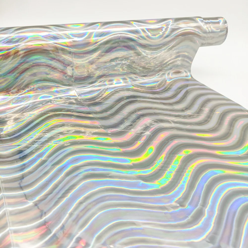 Most Popular Eco-friendly PET Washable Silver Metallized Hologram Pattern Hot Stamping Holographic Foil