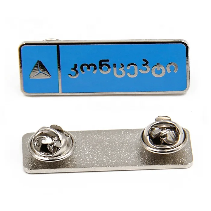 Custom Metal Lapel Pin Badge Brooch Letters Words Logo Name Enamelled Tin Souvenir and Gift