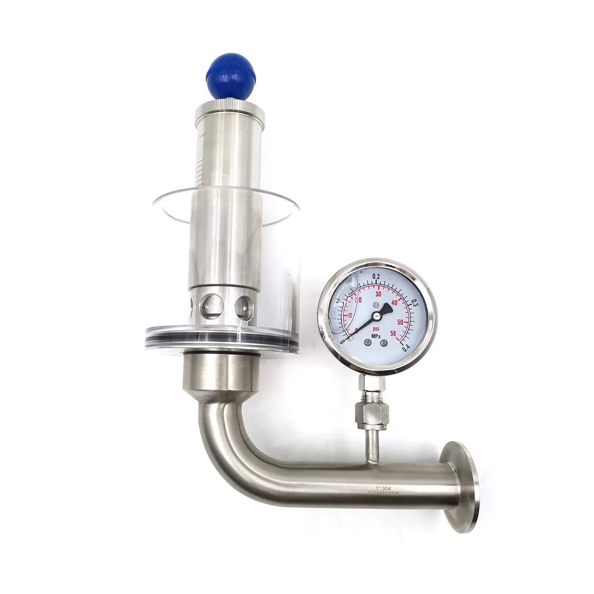 Sanitary stainless steel air release valve adjustable clamp pressure relief valve