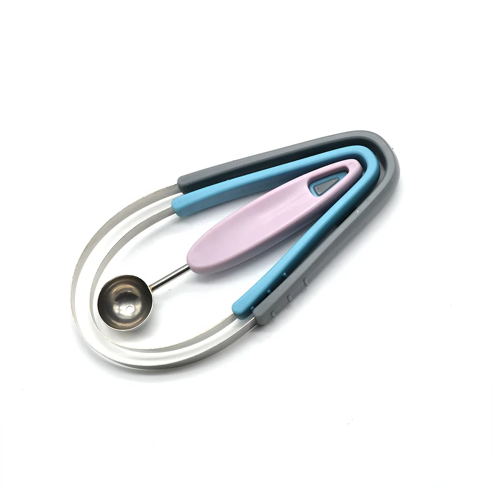 High quality Fruit and Vegetable Tools 3 In 1 Watermelon Kiwi Pawpaw Pitaya Slicer Cutter Ice Cream Scoop Kitchen Accessories