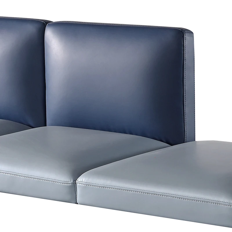 High-end leather 3 Seat Airport Row Chair Bus Stop Station Public Hospital Benches For Waiting Area